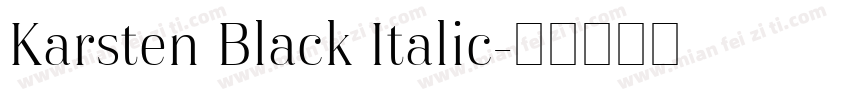 Karsten Black Italic字体转换